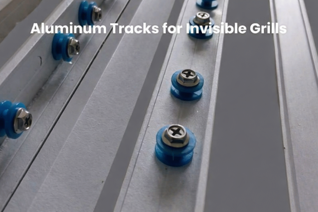 Aluminum frames for invisible grills